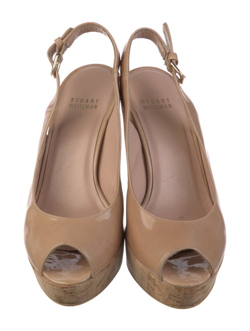 Stuart Weitzman Patent Leather Slingback Pumps