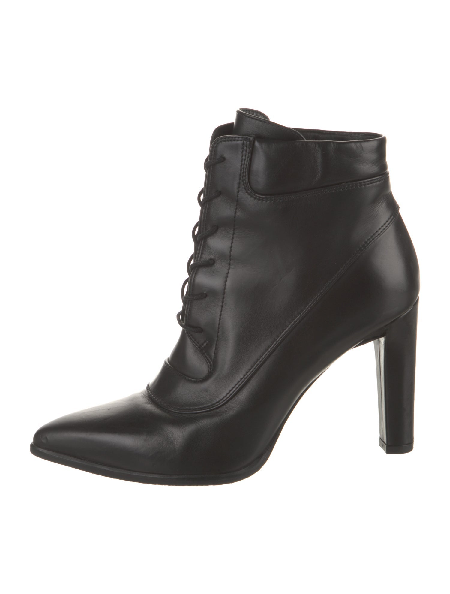 Stuart Weitzman Leather Lace-Up Boots