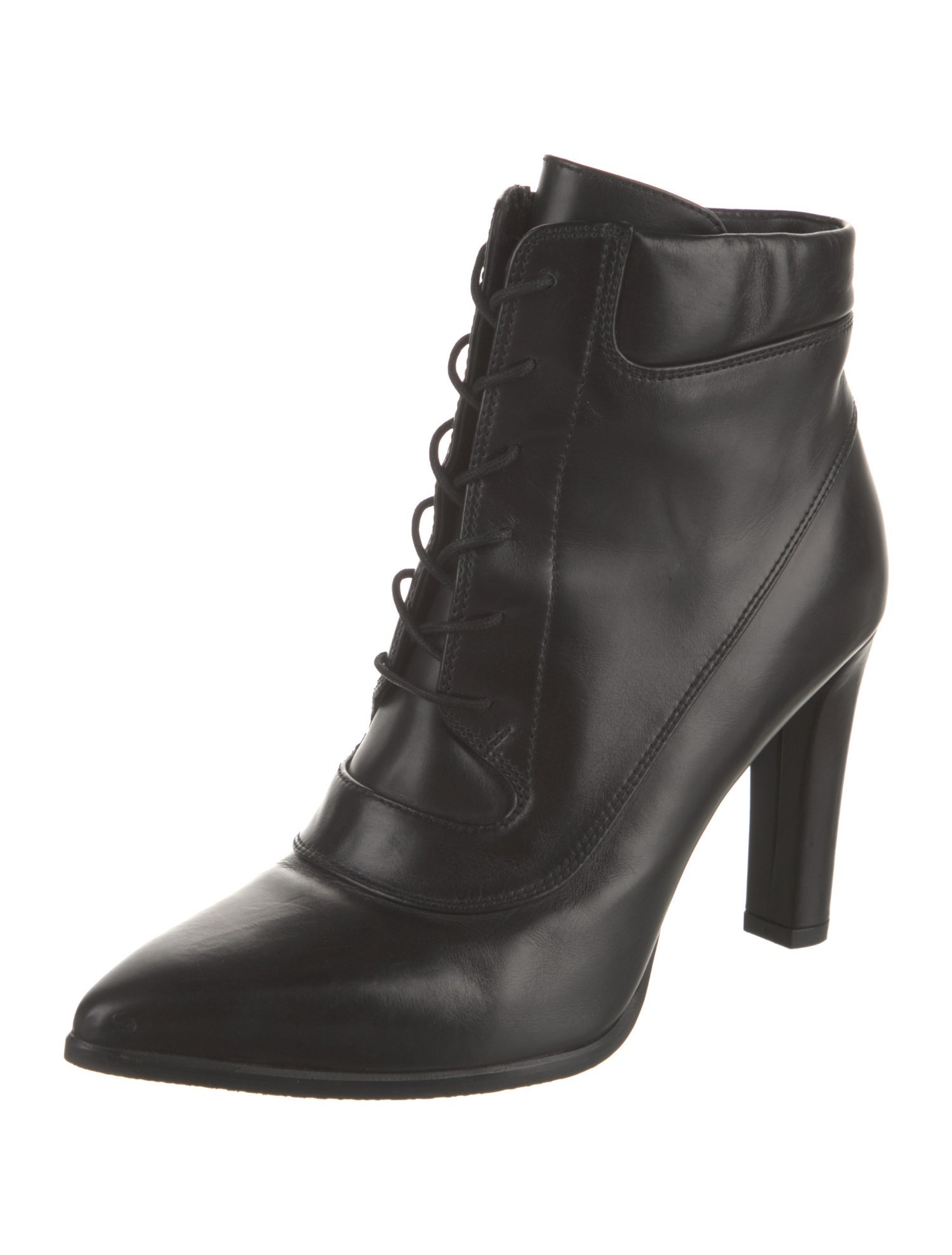 Stuart Weitzman Leather Lace-Up Boots
