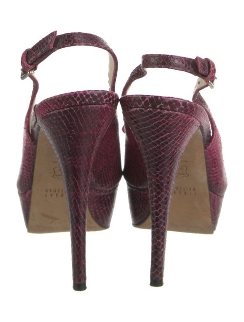 Stuart Weitzman Leather Animal Print Slingback Pumps