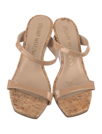 Stuart Weitzman Patent Leather Slides