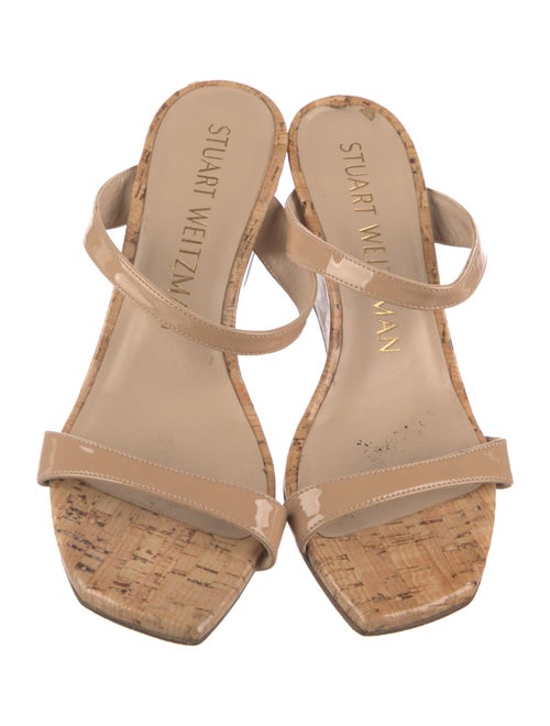 Stuart Weitzman Patent Leather Slides