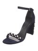 Stuart Weitzman Suede Beaded Accents Sandals