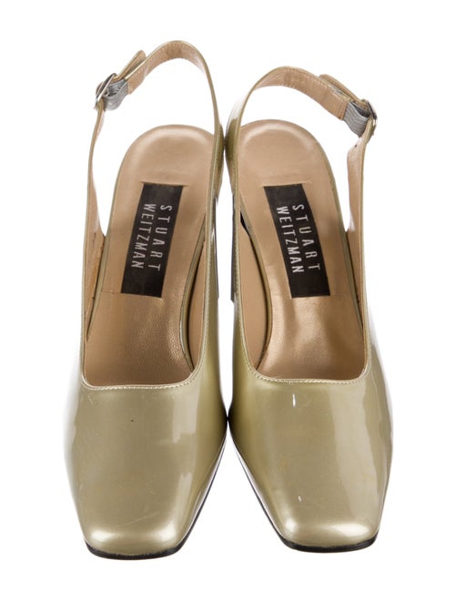 Stuart Weitzman Patent Leather Slingback Sandals