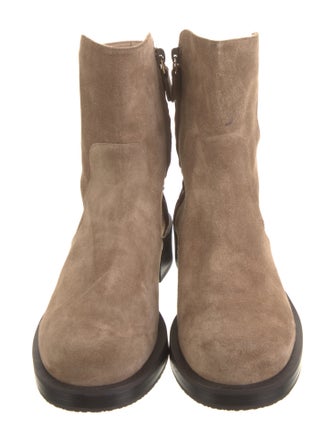 Stuart Weitzman Suede Moto Boots