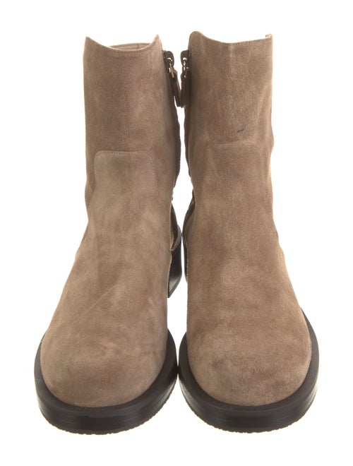Stuart Weitzman Suede Moto Boots