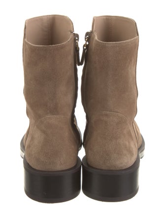Stuart Weitzman Suede Moto Boots