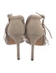 Stuart Weitzman Suede Fringe Trim Accent Sandals