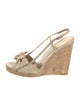 Stuart Weitzman Suede Bow Accents Slingback Sandals