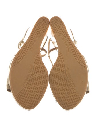 Stuart Weitzman Suede Bow Accents Slingback Sandals