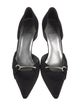 Stuart Weitzman Satin Crystal Embellishments D'Orsay Pumps