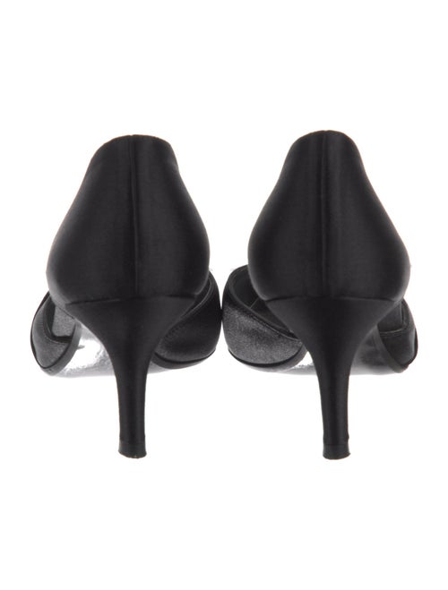 Stuart Weitzman Satin Crystal Embellishments D'Orsay Pumps