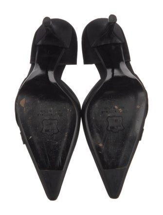 Stuart Weitzman Satin Crystal Embellishments D'Orsay Pumps