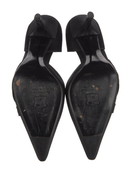 Stuart Weitzman Satin Crystal Embellishments D'Orsay Pumps