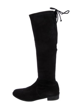 Stuart Weitzman Suede Lace-Up Boots