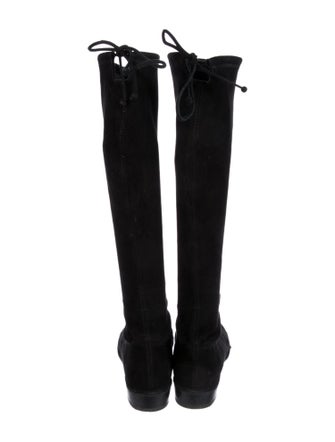 Stuart Weitzman Suede Lace-Up Boots