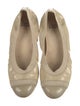Stuart Weitzman Patent Leather Grosgrain Trim Ballet Flats