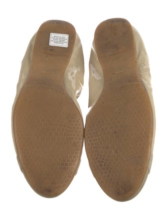 Stuart Weitzman Patent Leather Grosgrain Trim Ballet Flats