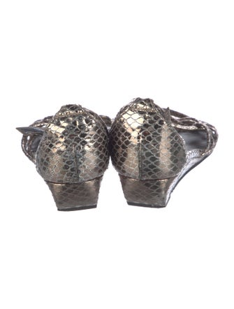 Stuart Weitzman Leather T-Strap Sandals