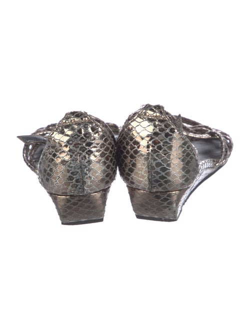 Stuart Weitzman Leather T-Strap Sandals