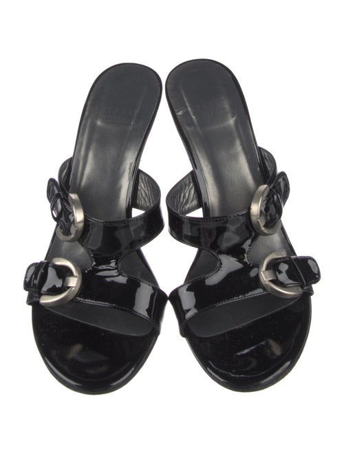Stuart Weitzman Patent Leather Slides
