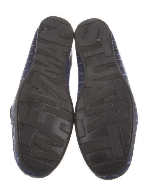 Stuart Weitzman Embossed Leather Animal Print Loafers