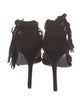 Stuart Weitzman Suede Fringe Trim Accent D'Orsay Pumps