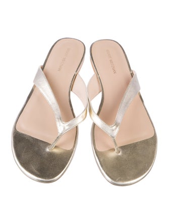Stuart Weitzman Leather Flip Flops