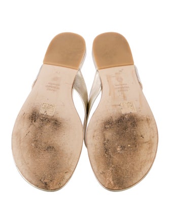 Stuart Weitzman Leather Flip Flops