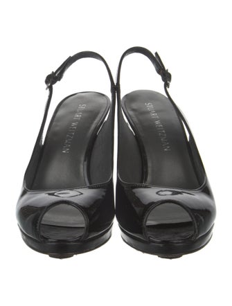 Stuart Weitzman Patent Leather Slingback Pumps