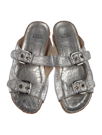 Stuart Weitzman Leather Slides