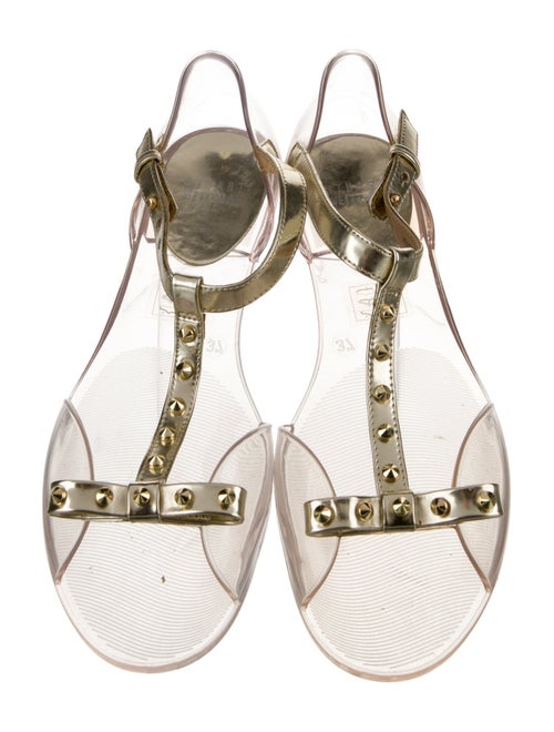 Stuart Weitzman PVC Studded Accents Flats