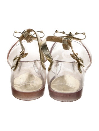 Stuart Weitzman PVC Studded Accents Flats