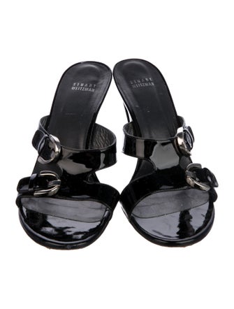 Stuart Weitzman Patent Leather Slides