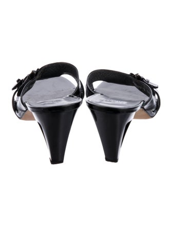 Stuart Weitzman Patent Leather Slides