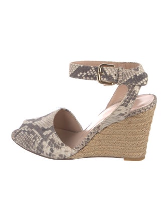 Stuart Weitzman Snakeskin Animal Print Espadrilles