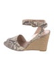 Stuart Weitzman Snakeskin Animal Print Espadrilles