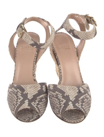 Stuart Weitzman Snakeskin Animal Print Espadrilles