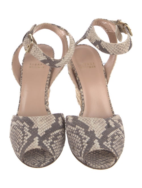 Stuart Weitzman Snakeskin Animal Print Espadrilles
