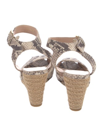 Stuart Weitzman Snakeskin Animal Print Espadrilles