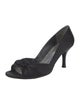 Stuart Weitzman Satin Crystal Embellishments D'Orsay Pumps