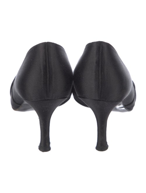 Stuart Weitzman Satin Crystal Embellishments D'Orsay Pumps