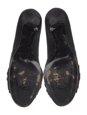 Stuart Weitzman Satin Crystal Embellishments D'Orsay Pumps