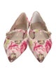 Stuart Weitzman Canvas Floral Print Mary Jane Flats