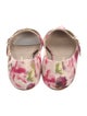 Stuart Weitzman Canvas Floral Print Mary Jane Flats