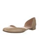 Stuart Weitzman Patent Leather Bow Accents D'Orsay Flats