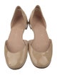 Stuart Weitzman Patent Leather Bow Accents D'Orsay Flats