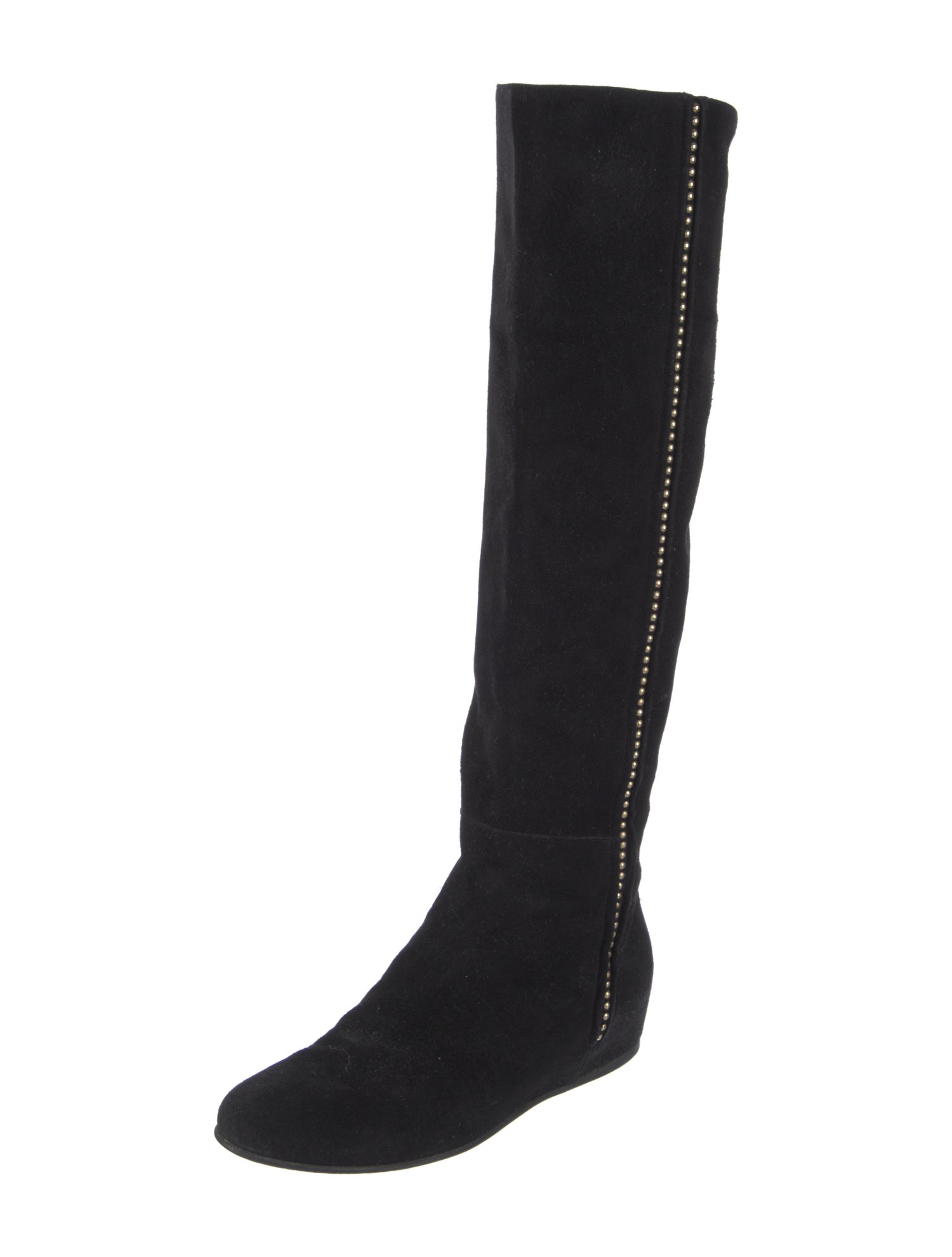 Stuart Weitzman Suede Studded Accents Boots