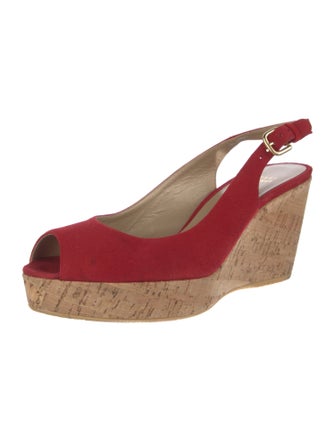 Stuart Weitzman Suede Slingback Pumps