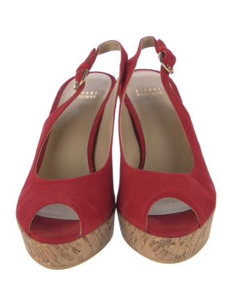 Stuart Weitzman Suede Slingback Pumps